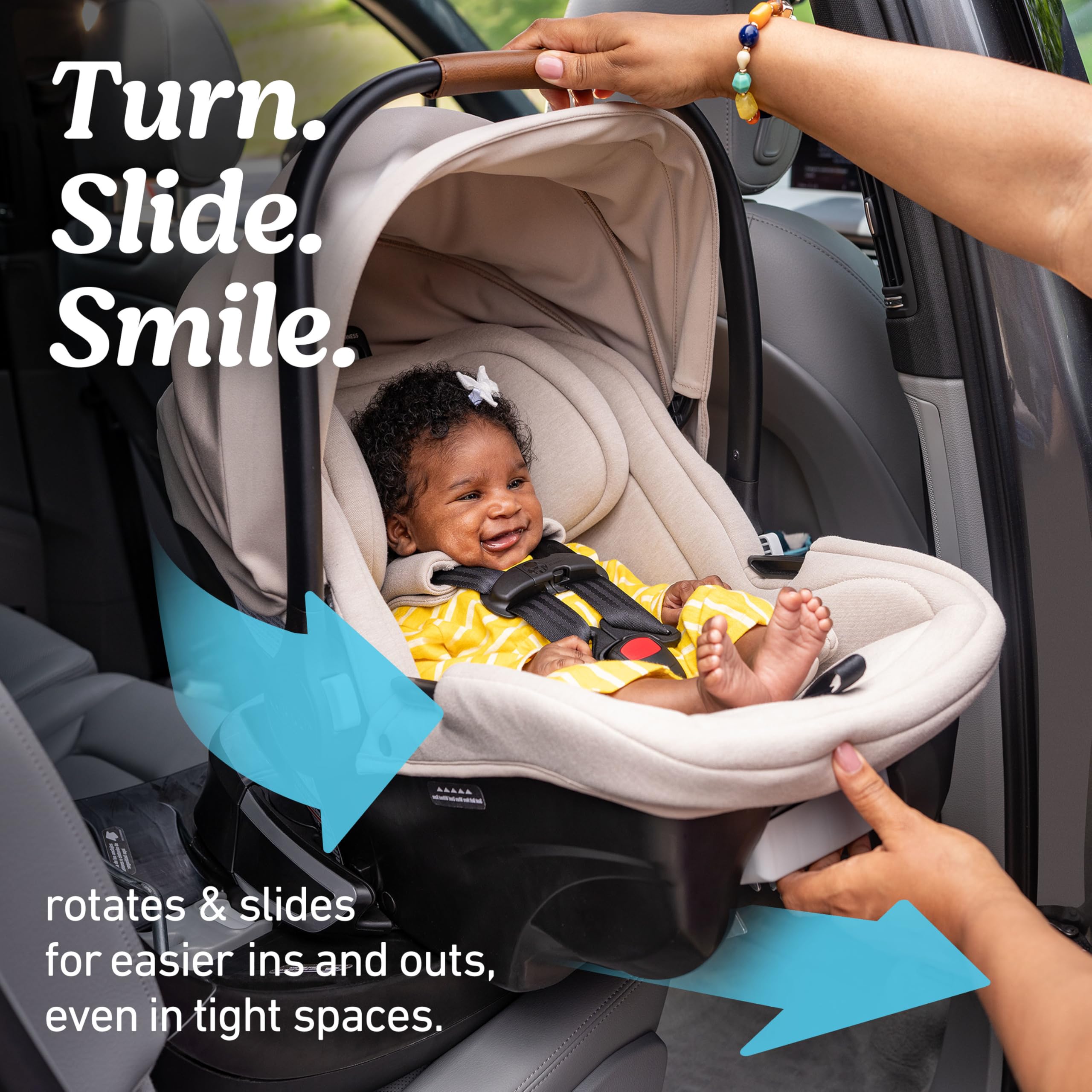 Graco Modes Nest 3-in-1 Travel System with SnugRide Turn & Slide - Carseat Stroller Combo with Rotating Rear-Facing Baby Car Seat, Adjustable Slide2Me Infant Car Seat to Toddler Stroller — view 8