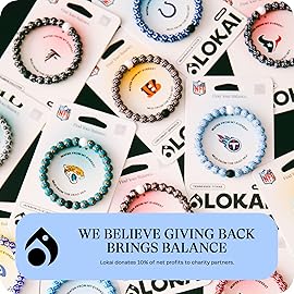 Lokai Silicone Beaded Bracelet for Men & Women, NFL Football Collection - Miami Dolphins, Medium - Silicone Jewelry Fashion Bracelet Slides-On for Comfortable Fit