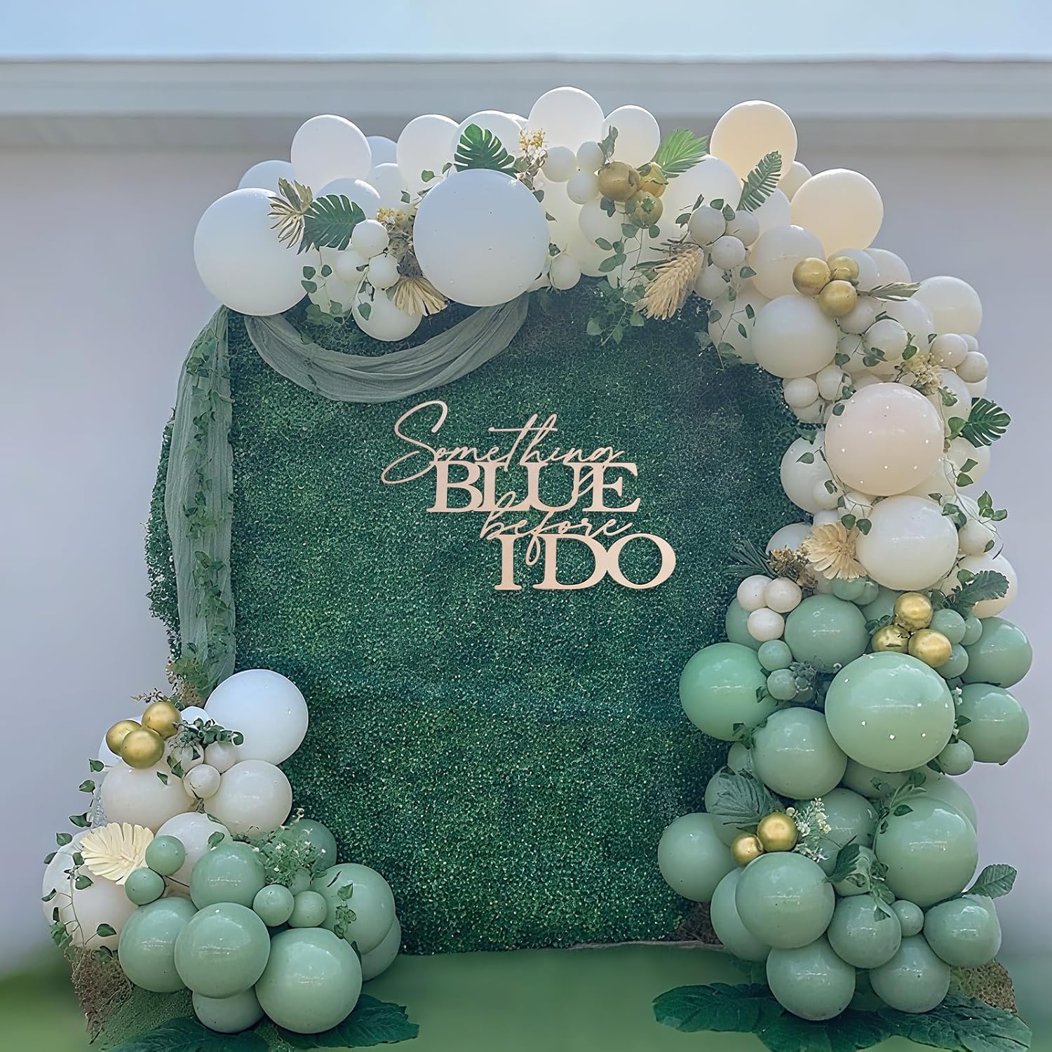 Bridal Shower Backdrop Wooden Sign - 'Something Blue Before I Do' Wood Sign Decoration, Engagement & Wedding Decor​ (Bridal Shower Backdrop Wooden Sign2)