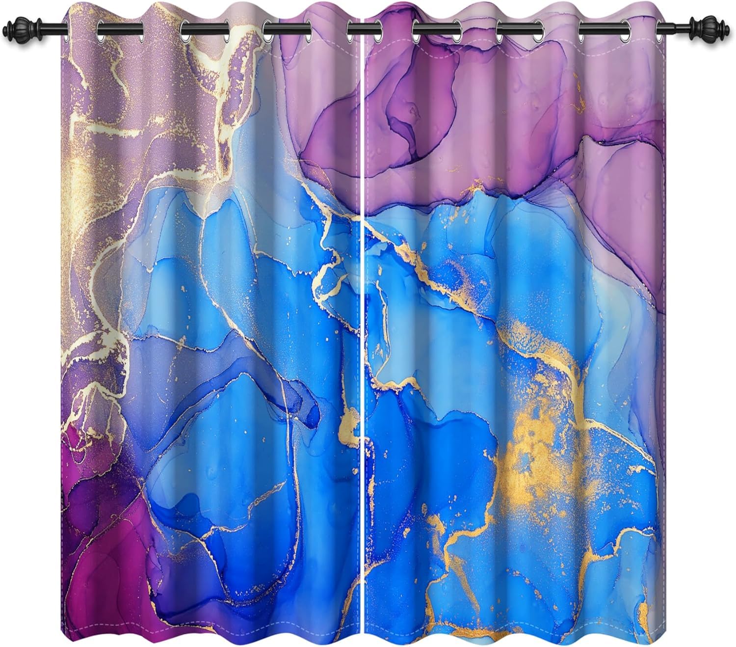 Rideaux marbre abstrait 3D pour sublimer le salon et la chambre