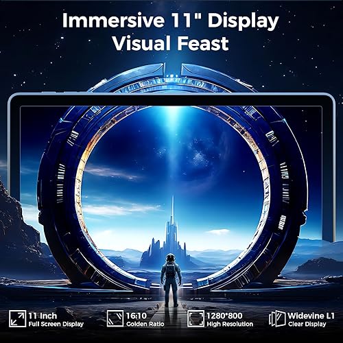 Miniatura 4 de Tableta Android 15 de 11 pulgadas 2026 con teclado - 24 GB de RAM, 256 GB de ROM, 2 TB Expand, Octa-core, 8000mAh, 5+13MP, 2.4G y 5G WiFi,