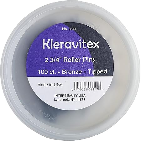 Kleravitex 2.75" BRONZE Jumbo Bobby Hair Pins - BRONZE Tipped Flat Style Pins for Women - Perfect For Rollers - Hair Pins for Wedding & Party Styling - Suitable for ALL Hair Types, 100 pieces Tub Made in USA