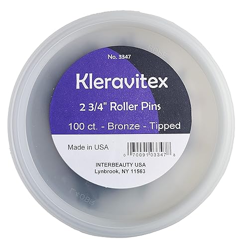 Kleravitex Pinzas de pelo Bobby jumbo de 2.75 pulgadas, con punta de bronce para mujer, perfectas para rodillos, pasadores de pelo para boda y
