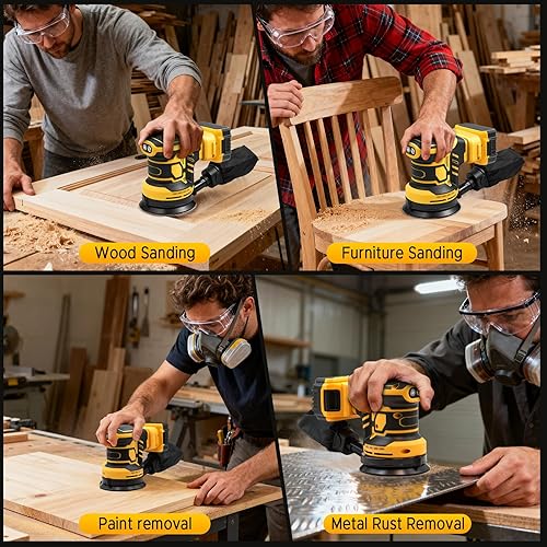 Miniatura 7 de Lijadora de detalles inalámbrica compatible con batería DeWalt 20V Max (solo herramienta)