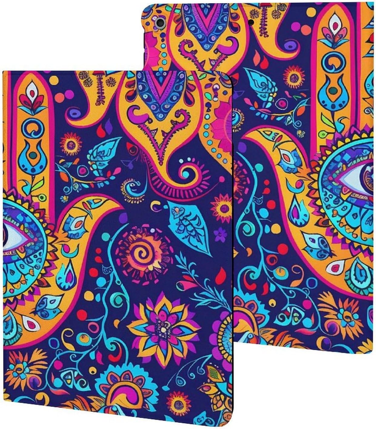 Hamsa Hand of Fatima Meditation Mandala Printed Case Trifold Stand Protective Cover Compatible with ipad 2019/2020/2021(10.2in)