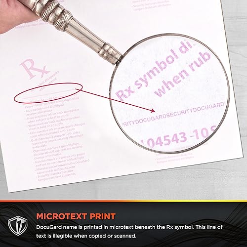 Miniatura 4 de DocuGard Papel de seguridad médica Premier para impresión de recetas y prevención de fraudes, aprobado por CMS, 10 características de seguridad,