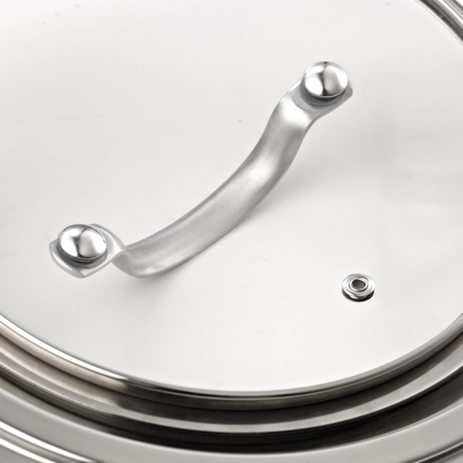 Cook N Home Stainless Steel with Glass Center Universal Lid, Fits 8, 10.25, 11, and 12-Inch : Everything Else