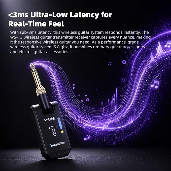 Sistema inalámbrico para guitarra M-VAVE WS-13 5.8 GHz miniatura 3