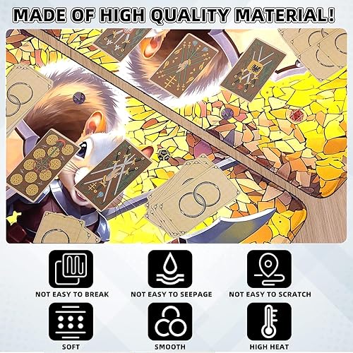 Vista 26 de MTG - Tapete de juego con bordes cosidos, parte inferior de goma antideslizante, tapete de juego TCG para gatos, superficie de goma lisa, tapete