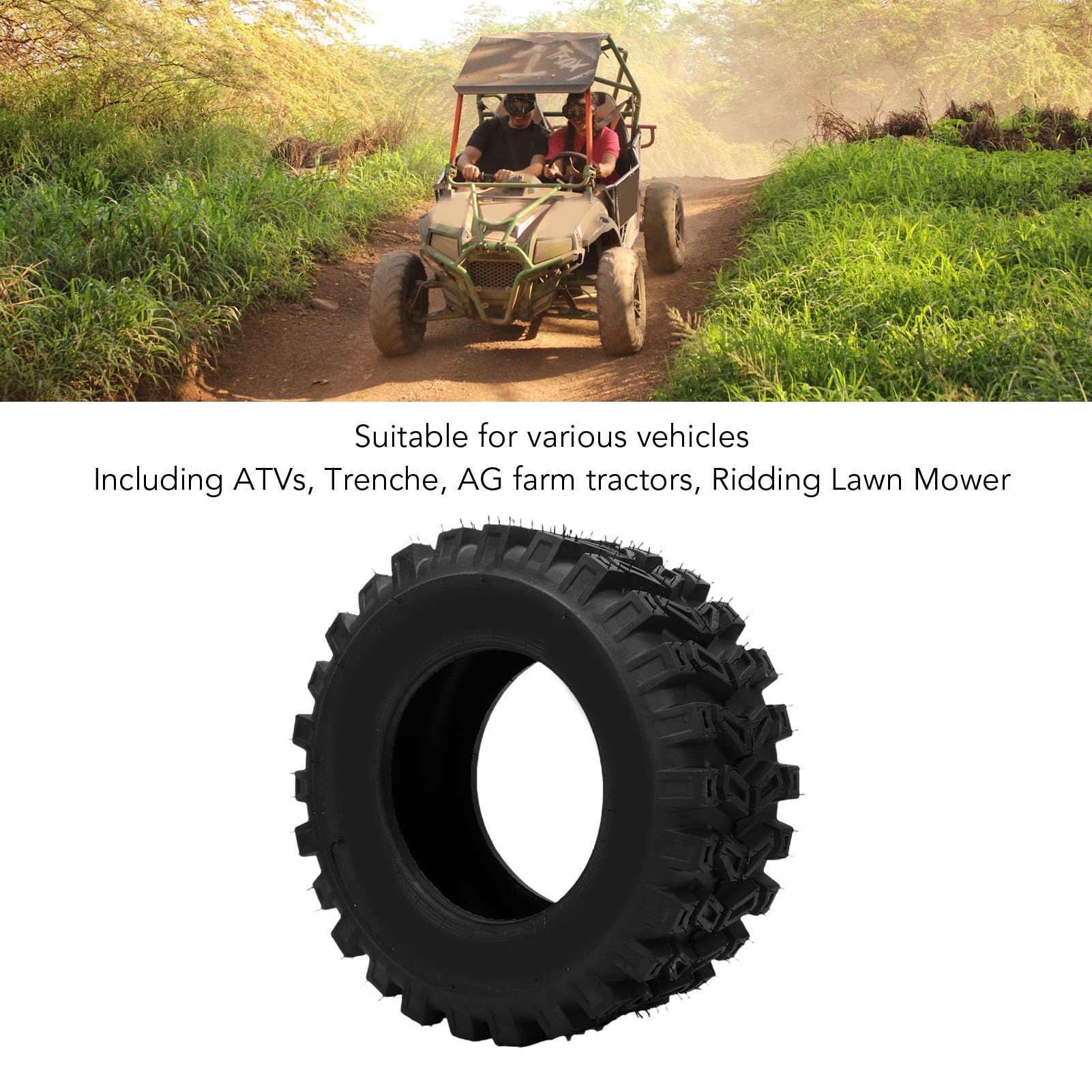Neumático ATV 16x6.50-8 Resistente a Pinchazos Banda Antideslizante Repuesto Tractor Agrícola