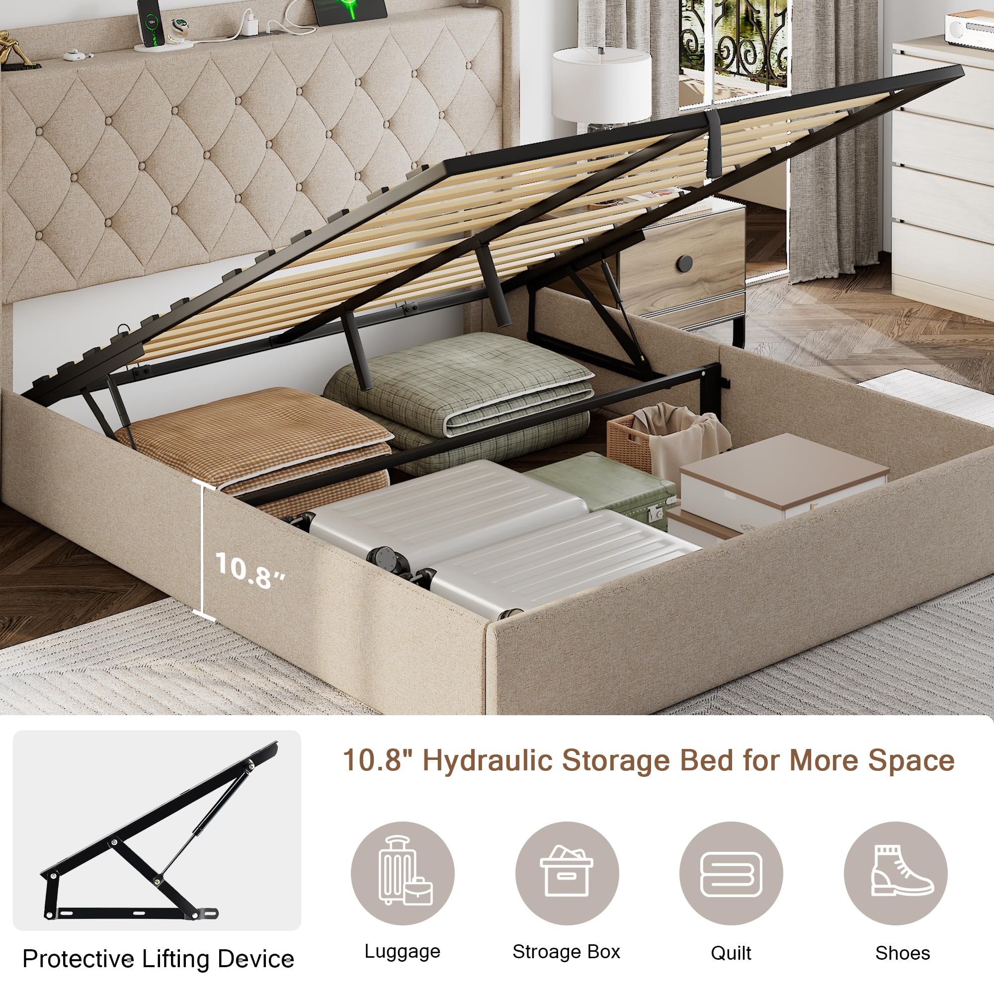 クイーンベッドフレーム ニホンベッド 収納付き 楽天市場】【全商品に使える10%offクーポンあり!!】 ベッドフレーム