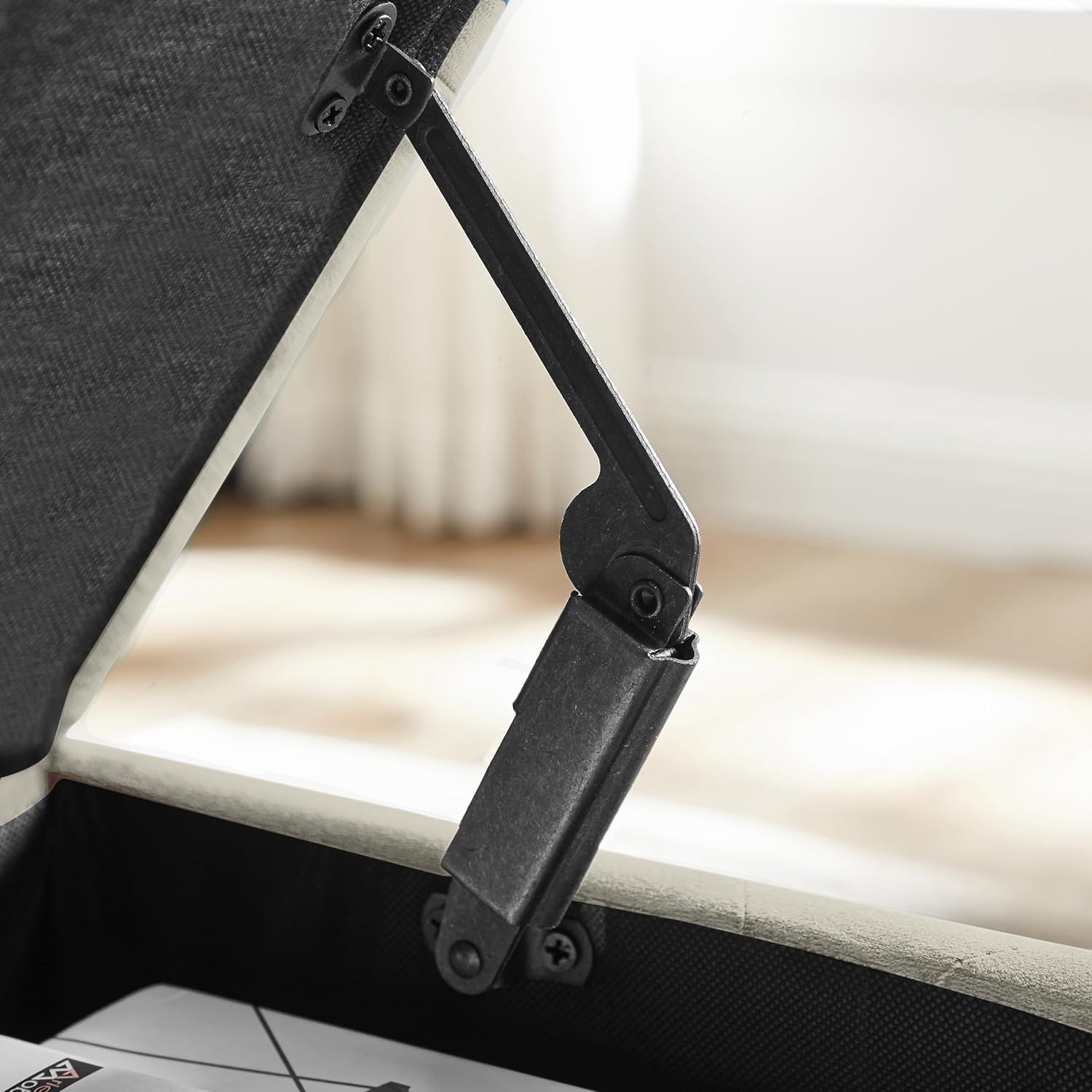 Rectangle Velvet Padded Storage Ottoman Bench 250lbs Load Capacity Entryway Shoe Bench for Bedroom Living Room End of Bed (38.19''L x 18.11''W x 17.72''H) Milky One Size