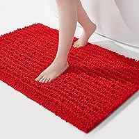 Vista 29 de FLOLEOPA Alfombras de baño de microfibra suave y esponjosa, tapetes de baño absorbentes, antideslizantes, lavables a máquina y de secado rápido