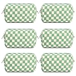 SOIDRAM Makeup Bag Preppy Cosmetic Bag Bulk Makeup Pouch Personalize Travel Toiletry Bag Organizer Cute DIY Makeup Brushes Storage Bag for Women