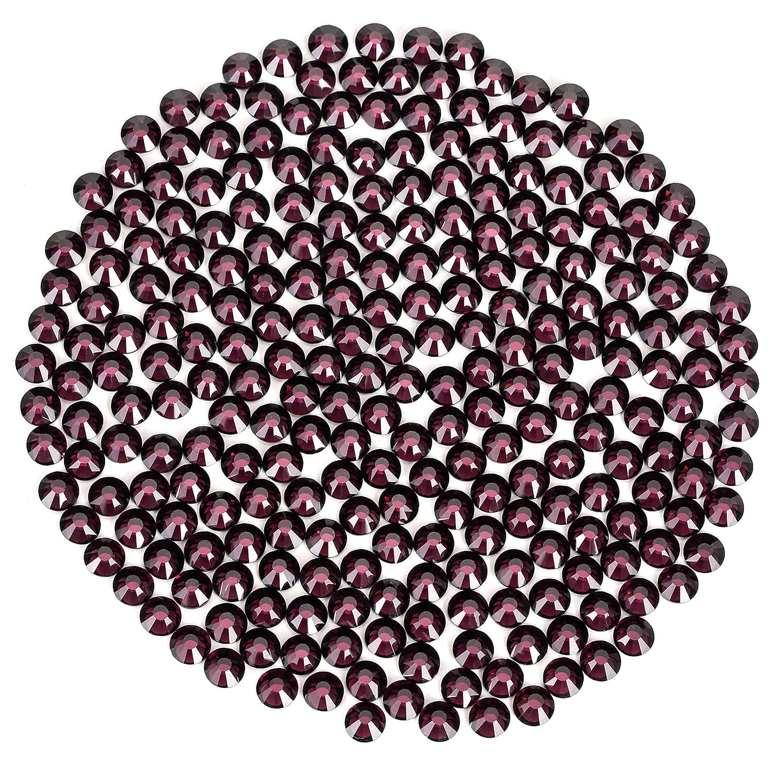 Rhinestones Non Hotfix Flatback Rhinestones for Crafts Glass Nail rhinestones Nail Gems Crystals Rhinestones for Makeup Bags Shoes Decoration DIY(SS10,1440pcs,Amethyst) — image 1