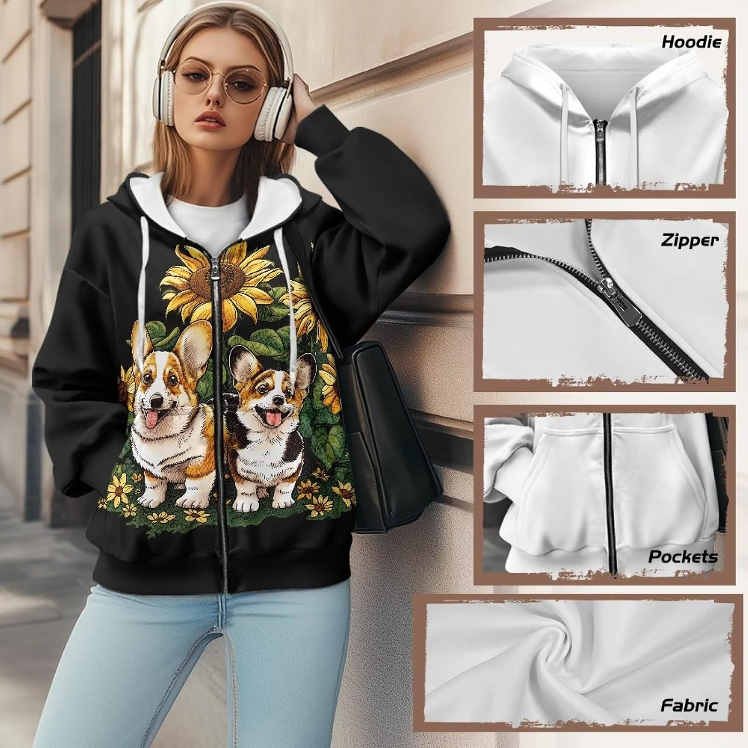 Showudesigns Zip Up Jackets for Women Plus Size Hoodies & Sweatshirts Fall Pullover Spring Tops