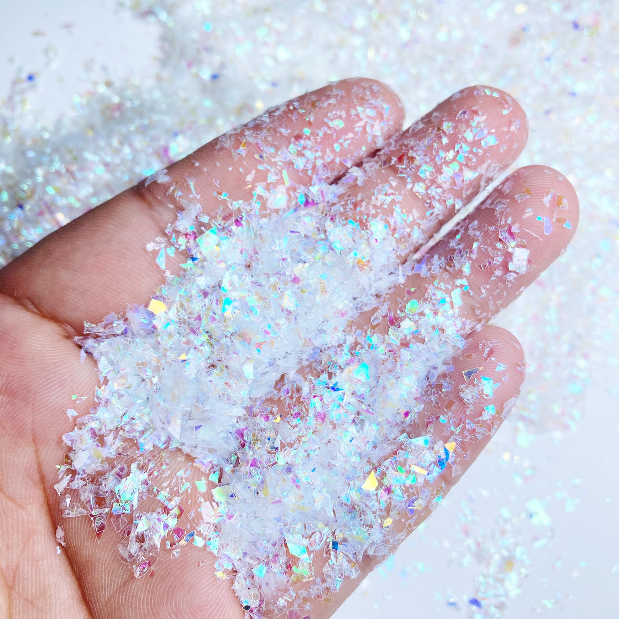 Joewuzun Christmas Twinkles Snow Fake- 400g Snow Flakes Christmas Glitter Artificial Snow Powder Filler Xmas Snow Decoration Sparkling Snow Christmas Party Supplies (14oz)