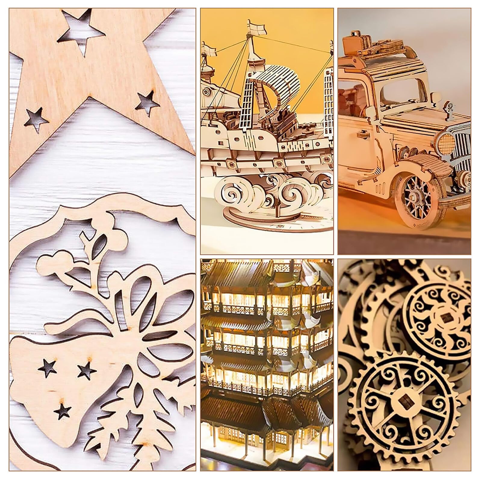 COHEALI 12 Pezzi Quadrati in Legno di Pioppo Spessore Lastre Grezze per Decorazioni Fai da Te Superfici Lisce per Pittura Incisione e Modellismo Creativo