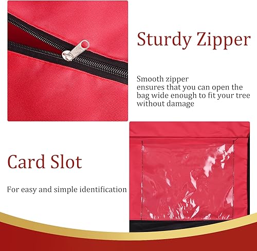 Miniatura 5 de Bolsa de almacenamiento para árbol de Navidad, se adapta a árboles artificiales de hasta 10 pies de alto, caja de almacenamiento resistente con asas