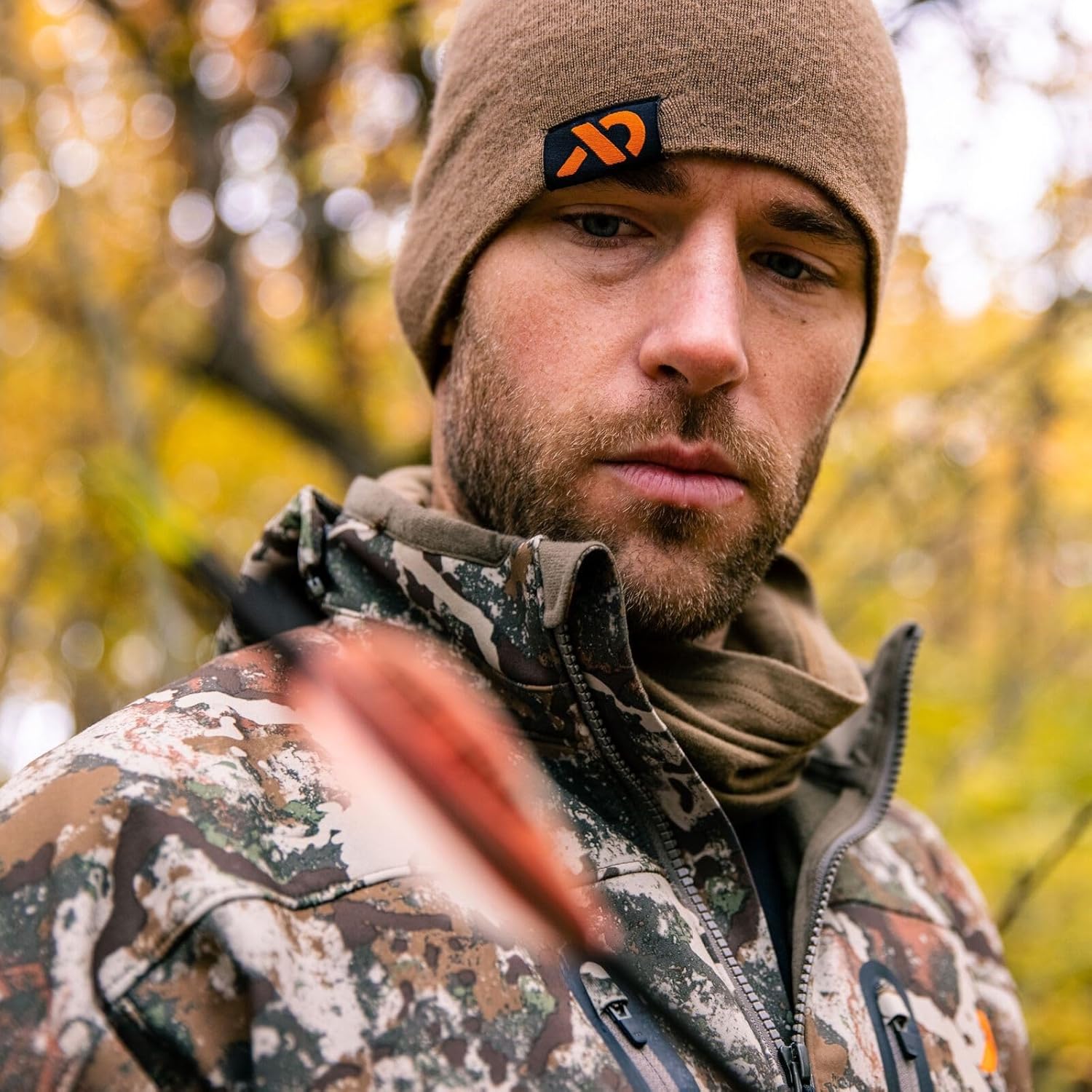 First Lite Aerowool Merino Wool Neck Gaiter - Ultralight Camo Hunting Face Mask