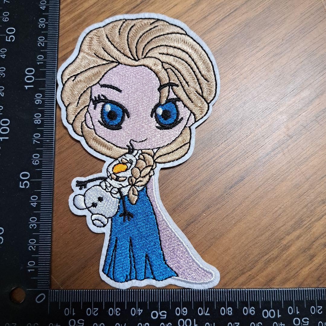 Amazon.co.jp: エルサ お姫様 アイロン 刺繍 ワッペン 大きい : ホビー