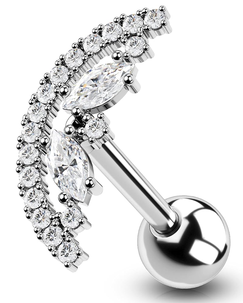 Amazon | OUFER 16G ヘリックスピアスジュエリー 316L