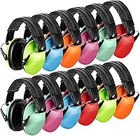 Amylove 12-Pack Kids Noise Cancelling Earmuffs 30dB Reduction - Adjustable Ear Protection for Children 2-16 & Adults, Cute Colors