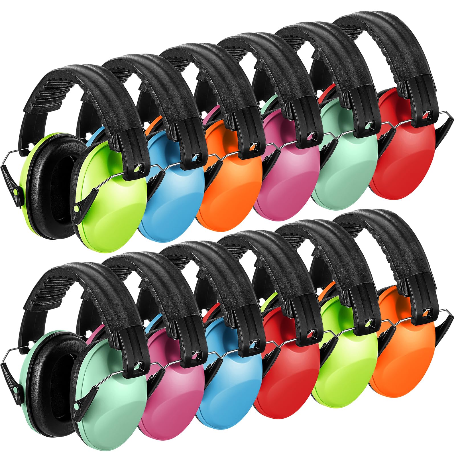 Amylove 12 Pcs Kids Ear Protection Noise Cancelling Headphones Ear Muffs Bulk 27db Adult Noise Reduction Hearing Earmuff(Universal Fit (kids & Adults)