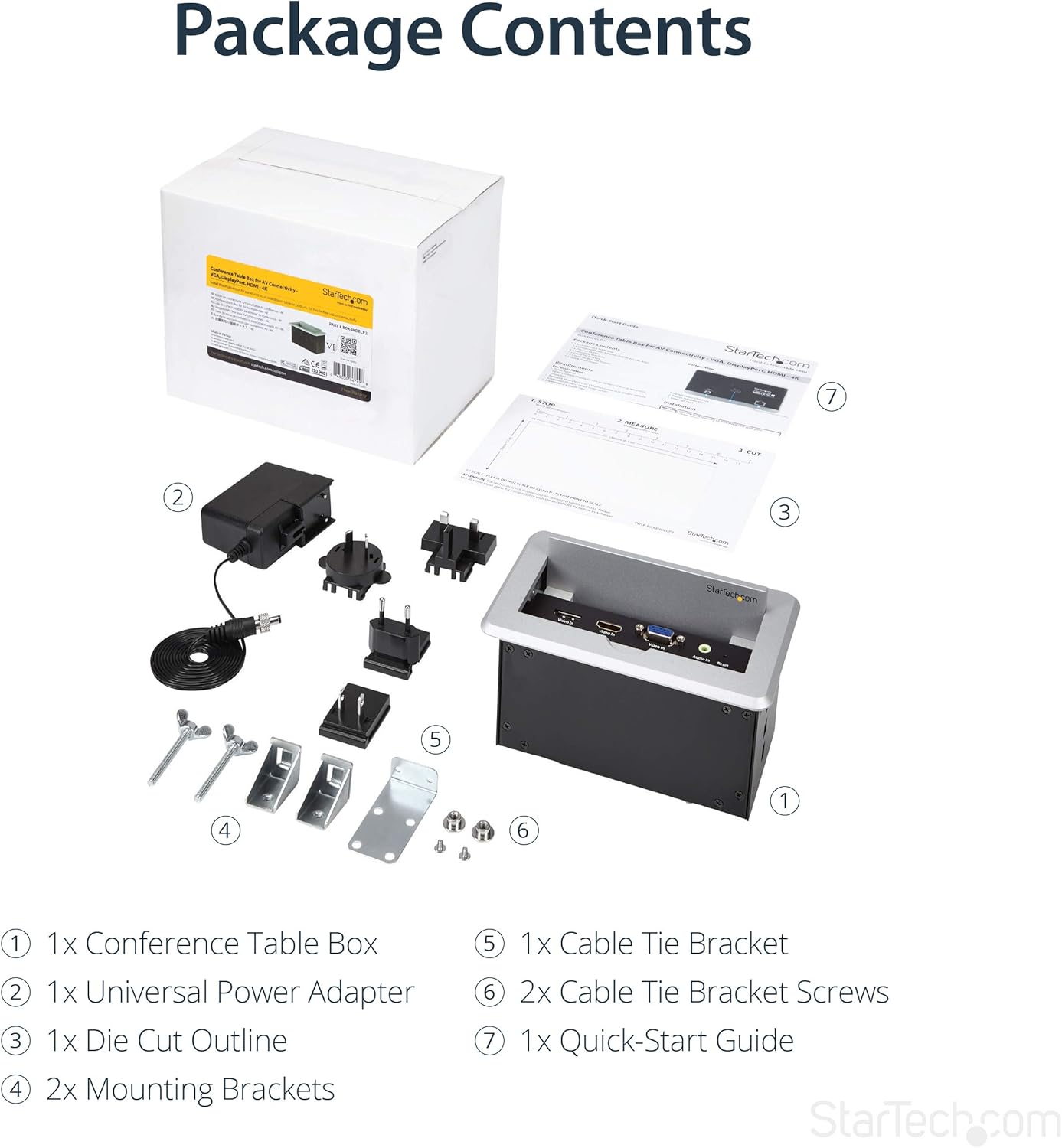 One-Day Sale: Up to 60% Off StarTech.com Conference Table Connectivity Pop up Box with AV and Data Ports - HDMI, VGA, DisplayPort to 4K HDMI Output (BOX4HDECP2), Silver Best Cyber Deals 🔥 StarTech.com Conference Table Connectivity Pop up Box with AV and Data Ports - HDMI, VGA, DisplayPort to 4K HDMI Output (BOX4HDECP2), Silver