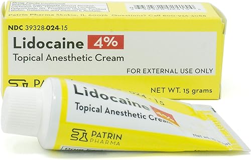 Crema anestésica tópica para aliviar el dolor al 4% de lidocaína, 0.53 oz (comparar con LMX)