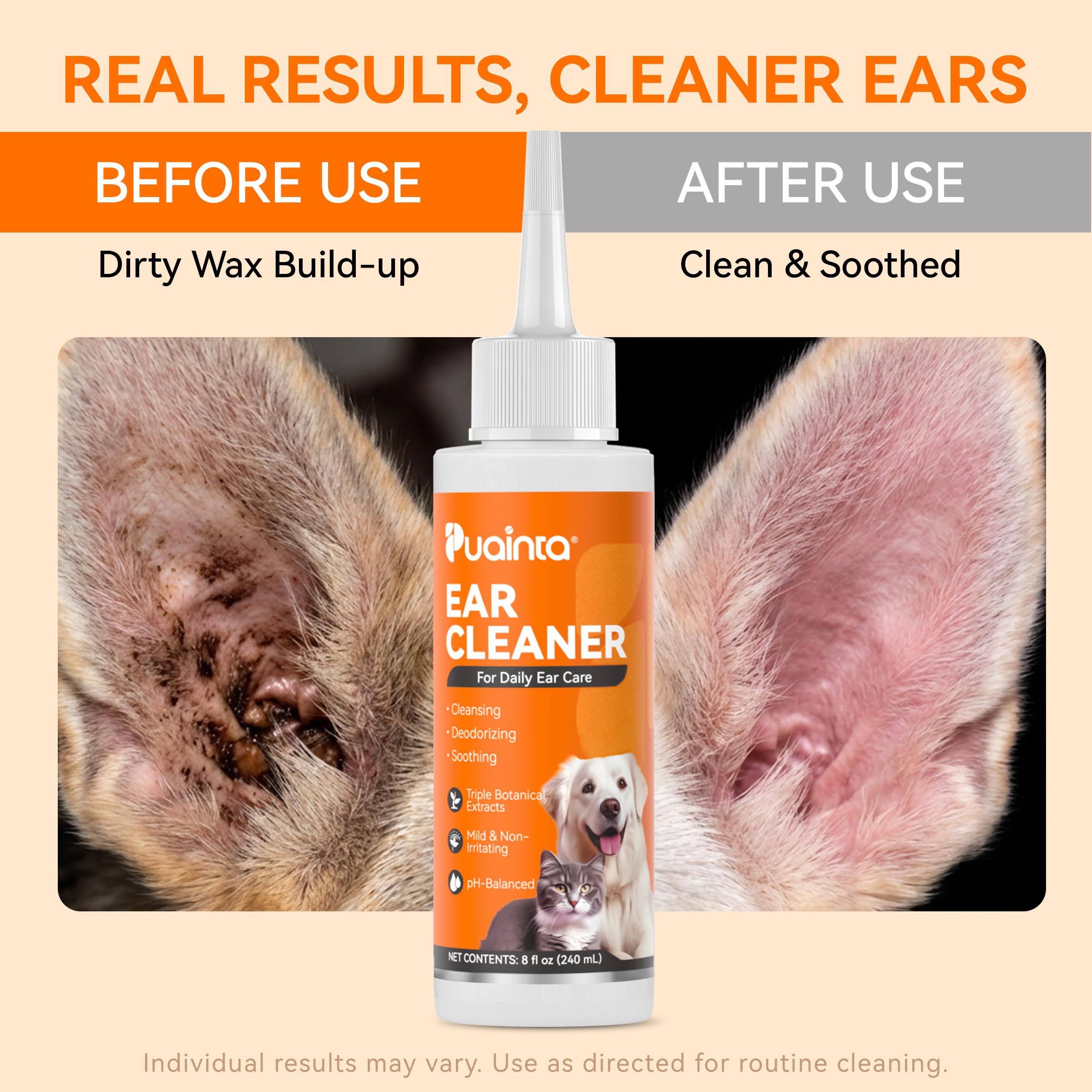 Dog Ear Cleaner Solution - Alcohol-Free Ear Wash with Quantum Silver & Witch Hazel - Soothes Itch, Removes Wax & Odor - Gentle Daily Flush for Dogs & Cats (8 oz) - image 4
