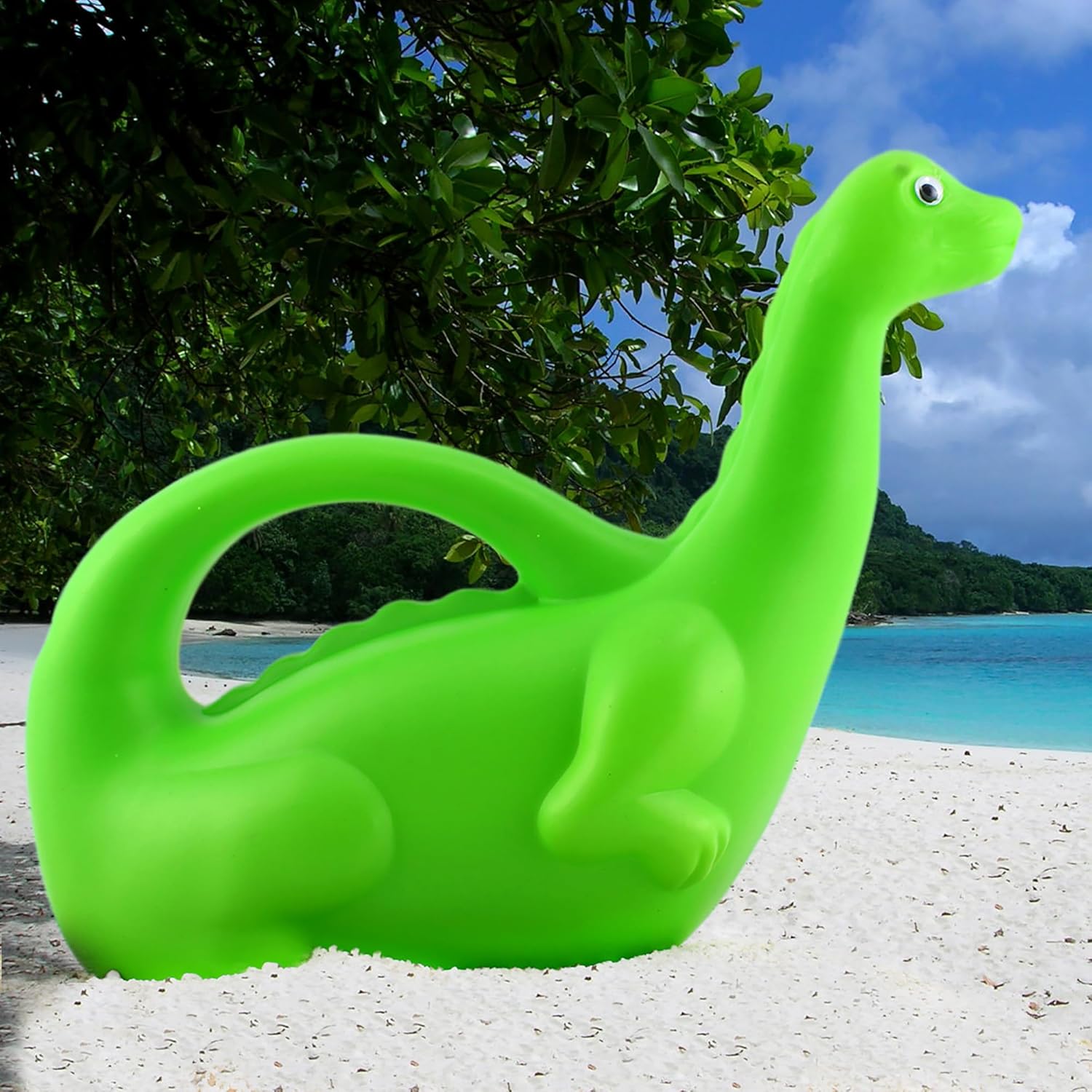 Cornucopia Brands Green Dinosaur Watering Can; Novelty Plastic Waterer Toddler-Friendly & Kid-Loved