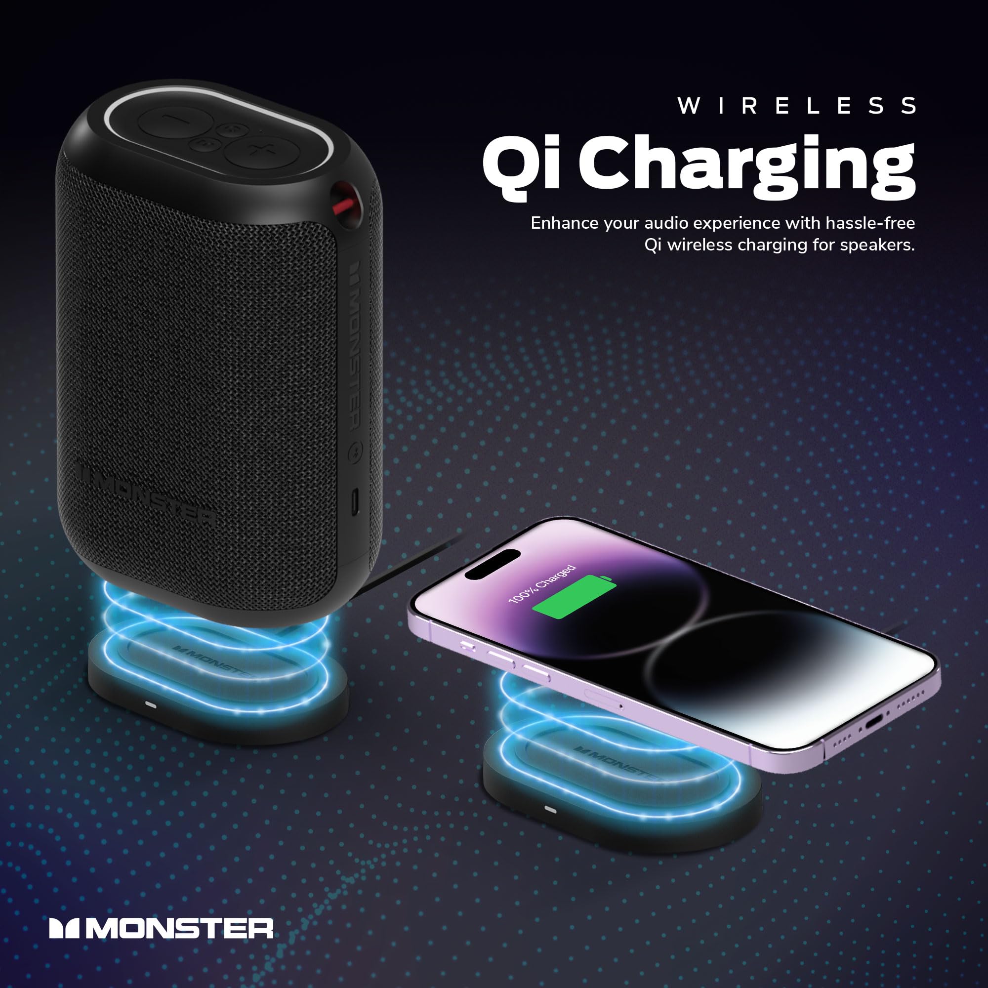 Monster DNA One Portable Bluetooth Speaker, Loud Speaker with 360
