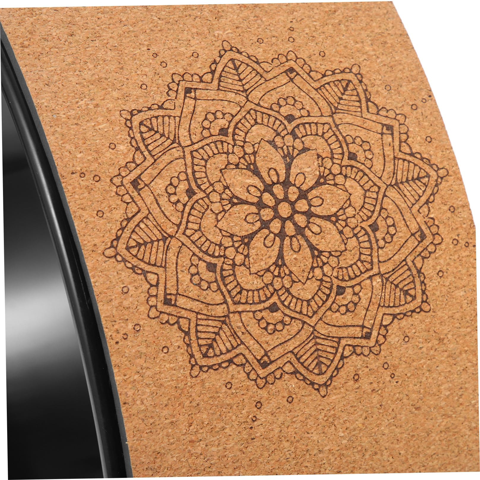 Veemoon Rueda de Yoga de Corcho Natural Antideslizante, 1 Pieza, Accesorio para Entrenamiento y Masaje de Espalda, Herramienta para Estiramientos, Pilates y Mejora Flexibilidad