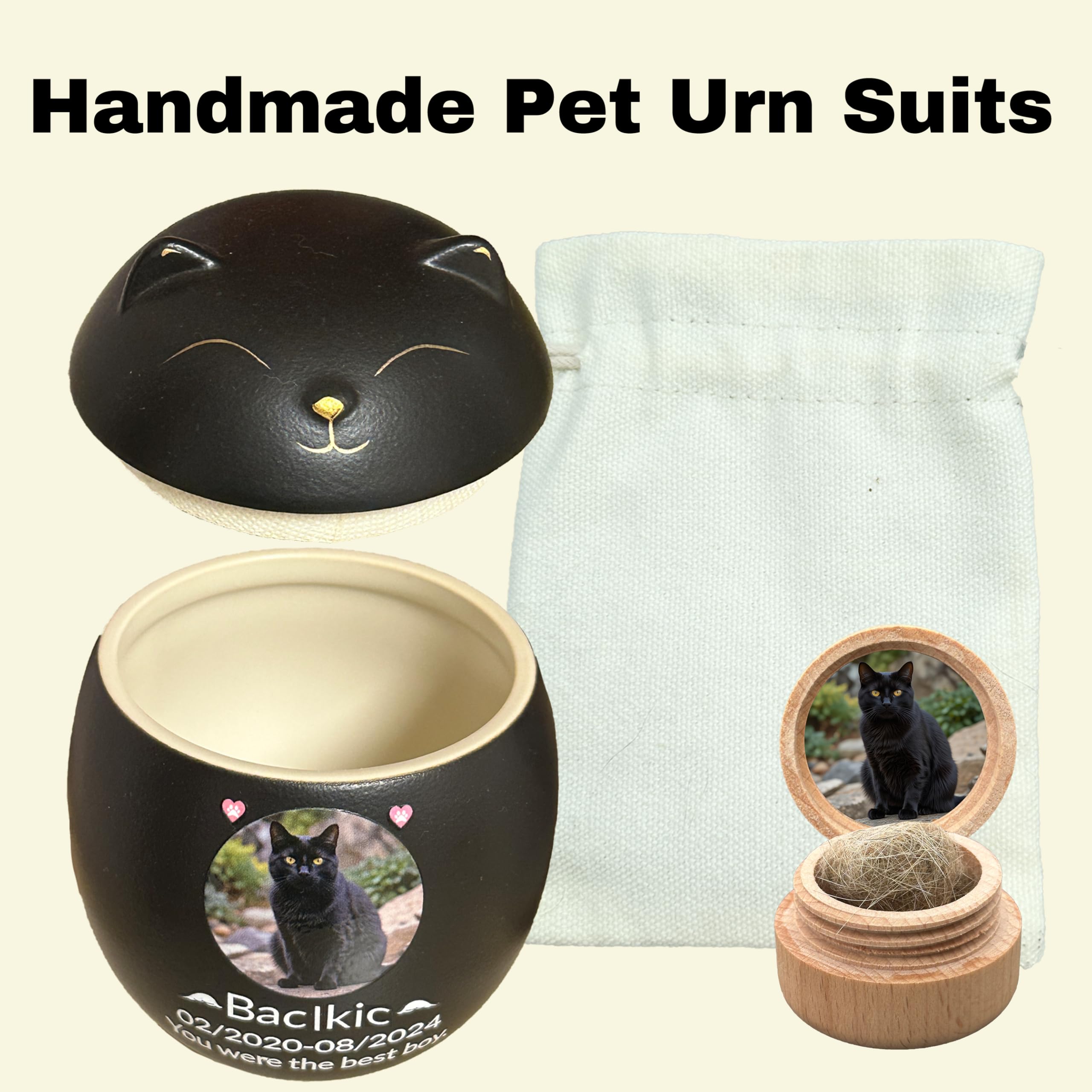 Custom Cat Urn,Pet Urn,Pet Urns for Cats,Pet Cremation Urn,Cat Urns for Ashes,Urns for Cats,Pet Urns for Cats Ashes,Ceramic Urn,Handmade Custom Personalized|White Cat