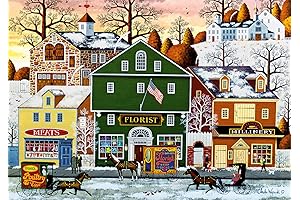 Buffalo Games - Charles Wysocki Meats Flowers Hats 300 Piece Jigsaw Puzzles