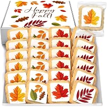 Fall Leaf Cookies Individually Wrapped Leaves themed Theme 24 Pack Bulk for Fall Time