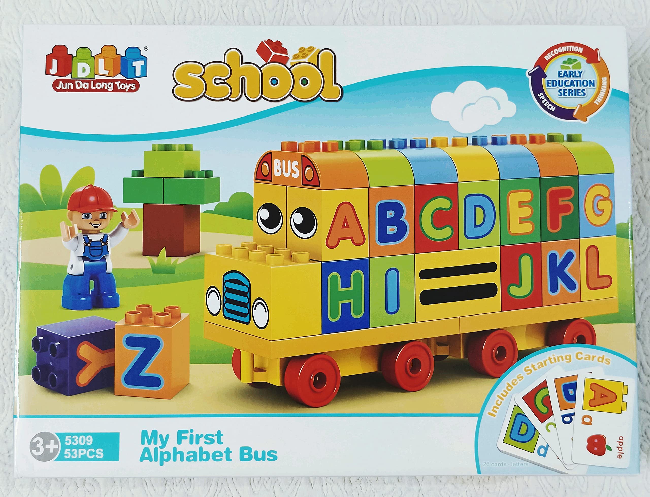 ToysHill Big Bus With A to Z Alphabets Block Set with Starting