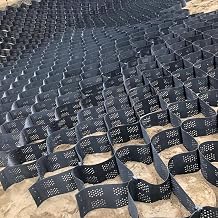 Geogrid Roll Geocell, Garden Shed Base Kit Driveway Grids Honeycomb Gravel Grids, Eco Paving Bases for Protection Against Landslides Size 5x10M/16.4x32.8FT