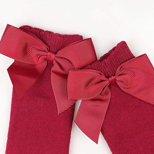 Miniatura 5 de DRESHOW BQUBO - Calcetines de punto para bebé, calcetines de algodón para niñas pequeñas