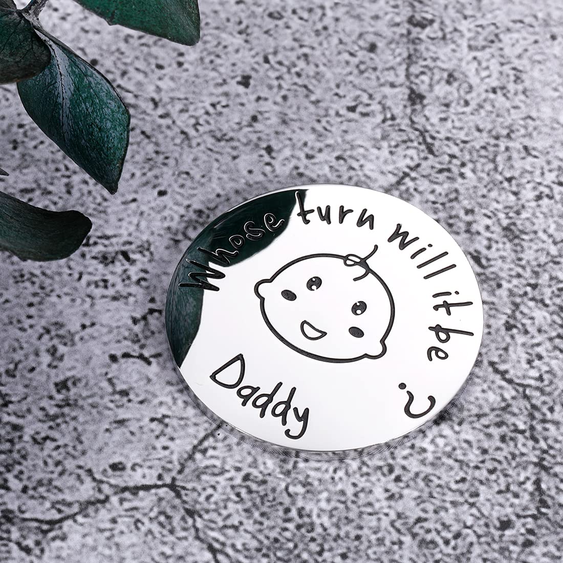 Amazon.co.jp: FANICE EOS 新しい赤ちゃんギフト 親 母 お父さん 決断コイン 女性 男性 妊娠 初めてのマミーパパになる  クリスマス 誕生日プレゼント 両面(シルバー) : ホビー