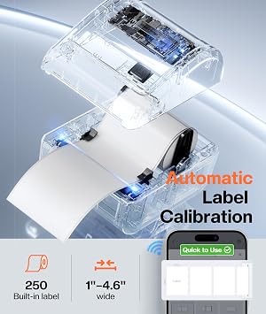 Phomemo Bluetooth Shipping Label Printer 4x6, D450BT Thermal Label Printer