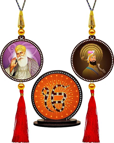 Baba Deep Singh Ji Car Hanging - Punjabi Sikh Religious Ornament For Rearview Mirror
