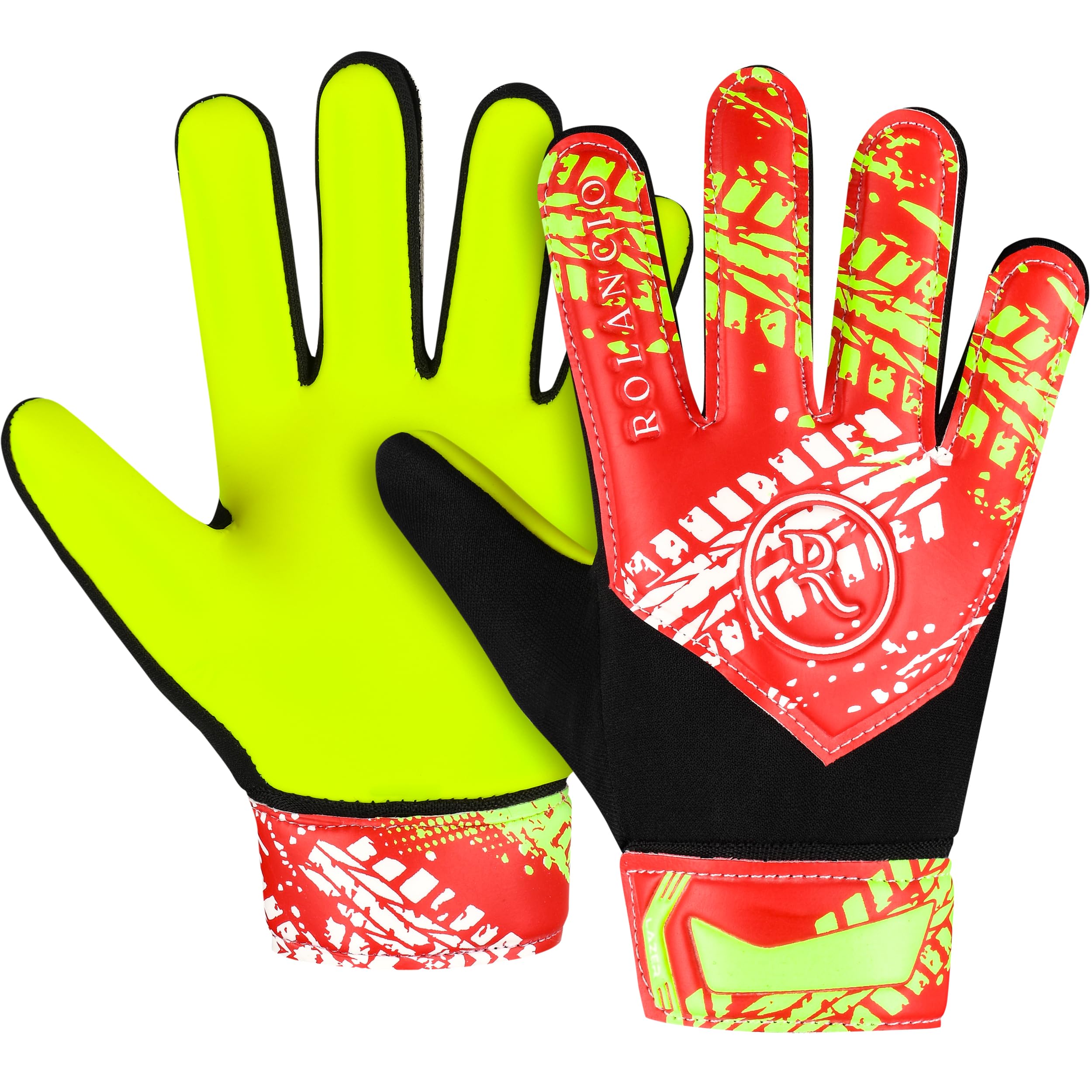ROLANCIO Goalkeeper Gloves, Yellow, 05