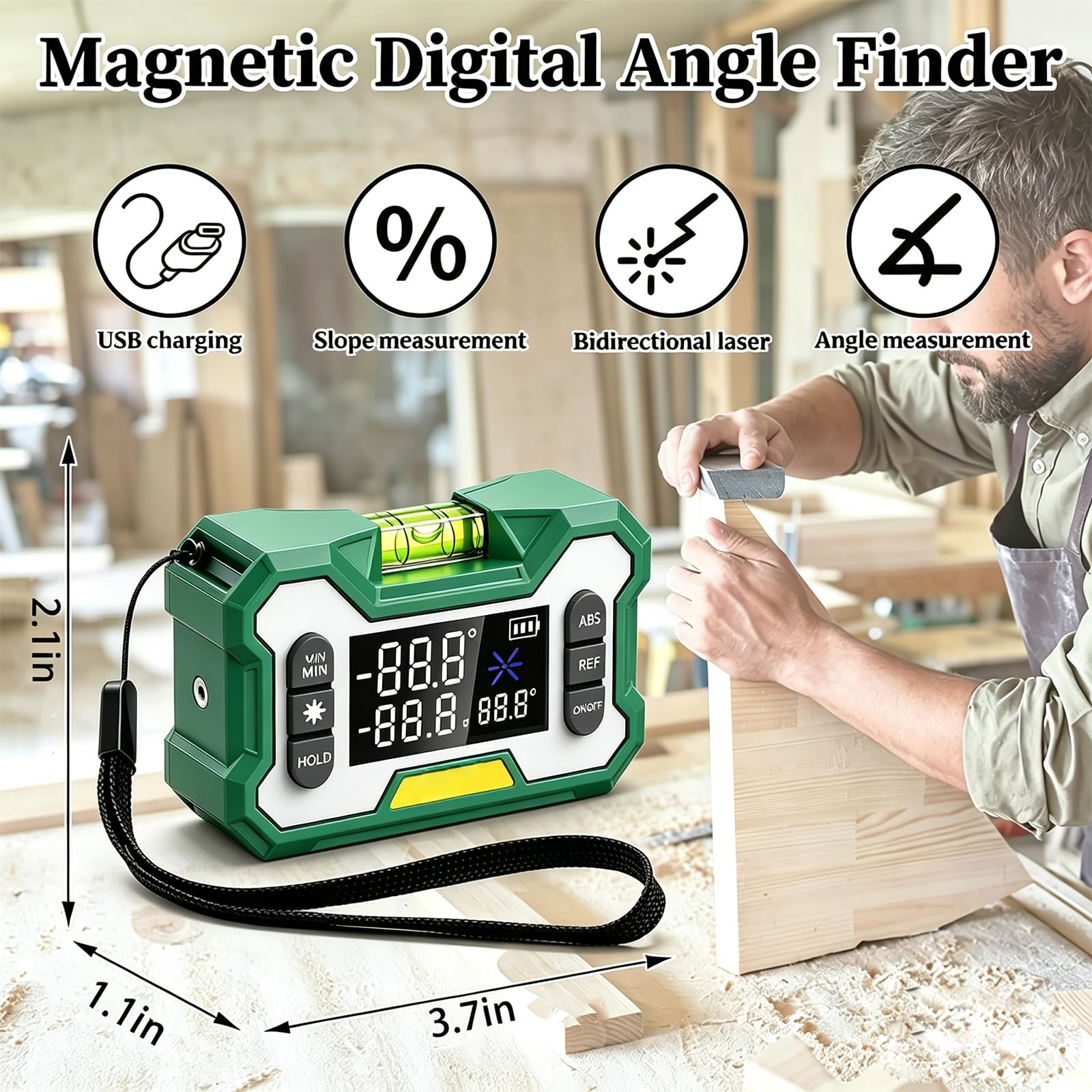 Digital Angle Finder - Dual Axis Inclinometer -2