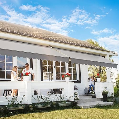 Miniatura 6 de YITAHOME Toldo retráctil manual de 79 pulgadas, toldo para ventana con protección UV, toldo impermeable para patio, puertas, ventanas, cubiertas,