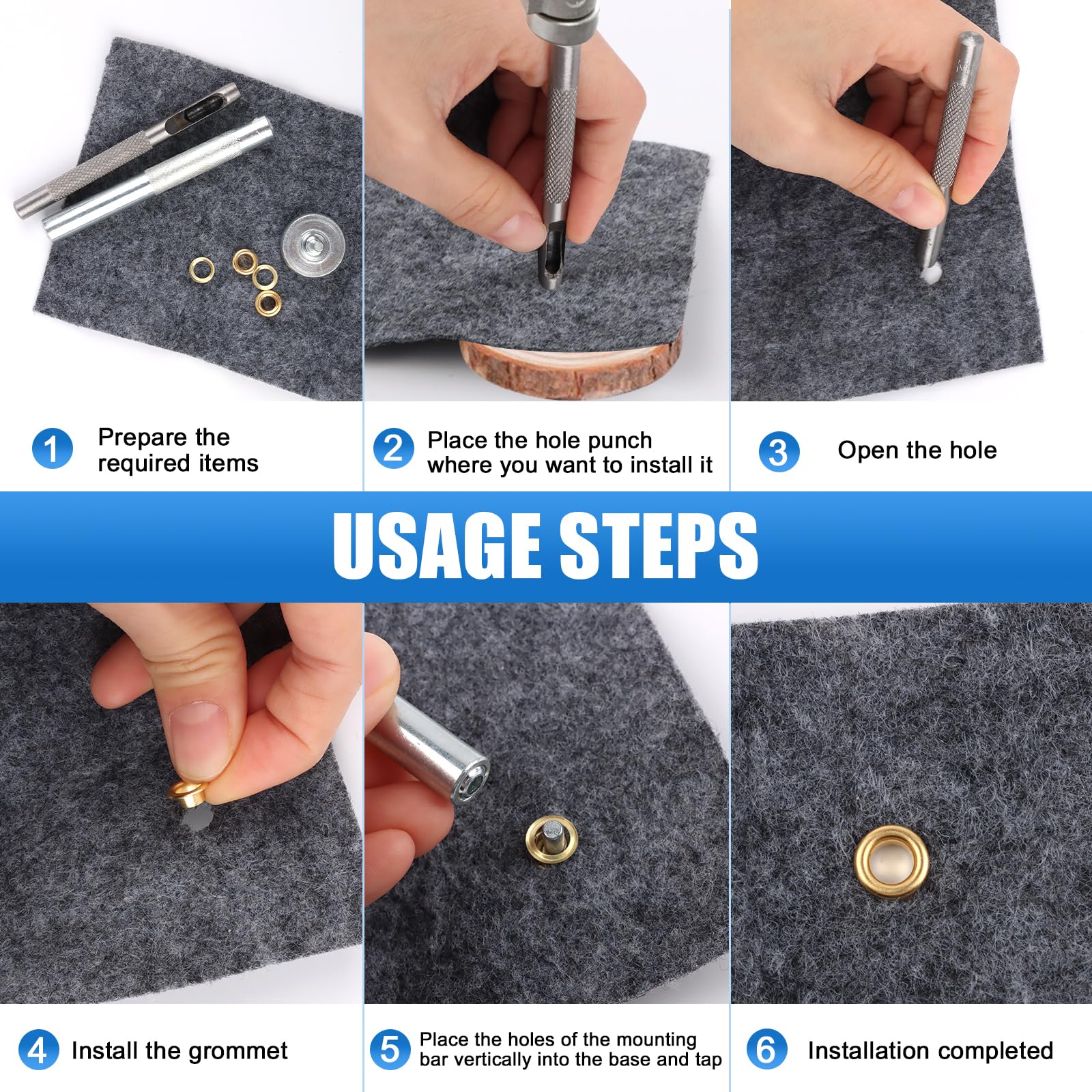 Kit 400 Pezzi Occhielli Metallici - 4 Colori, Diametro 5mm Per Teloni, Borse, Scarpe E Tessuti - Foto 7