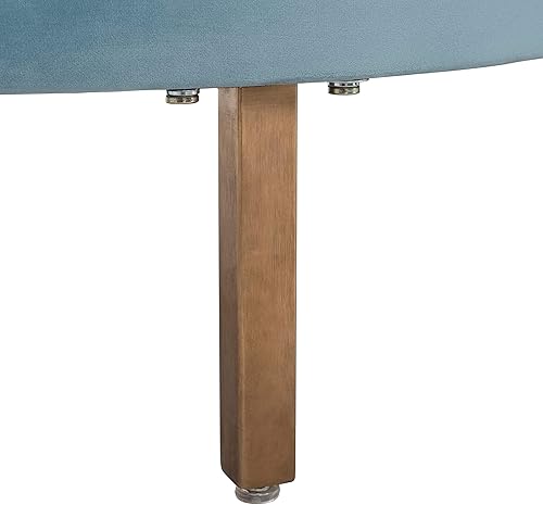 Vista 15 de SAFAVIEH Sofá curvo de terciopelo rosa claro Primrose Glam Couture