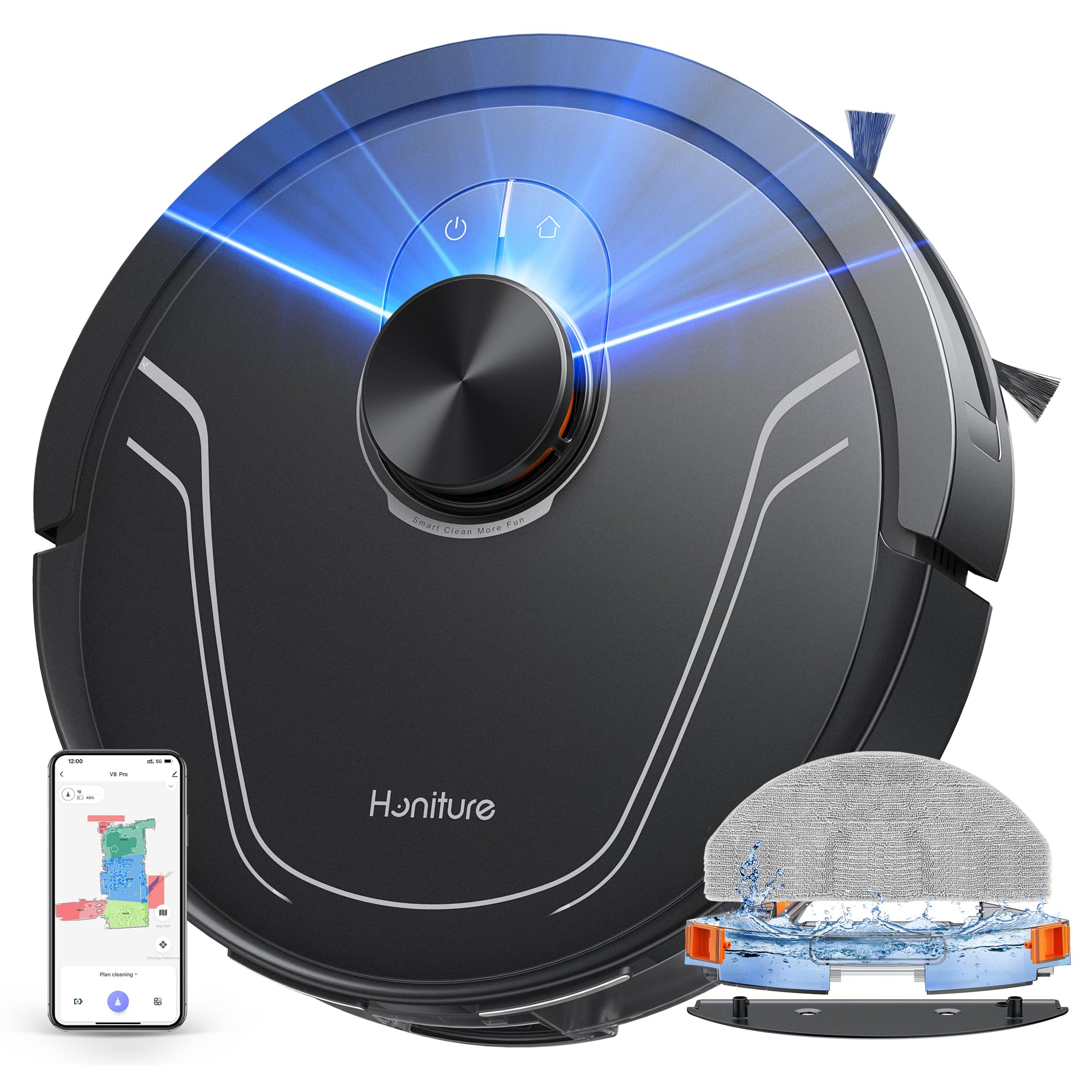 Réservoir D'eau Et Bac à Poussière De Rechange Pour Robot Aspirateur - Compatible Laresar Evol3/Evol3s Et Honiture G20/G20 Pro