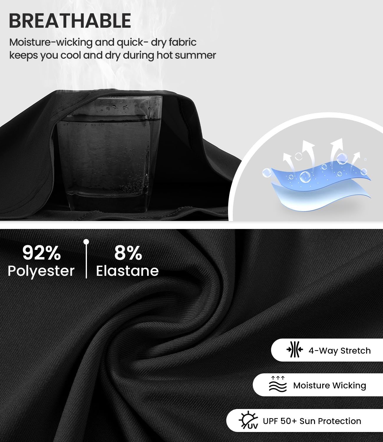 BASUDAM Women's Golf Shirts V-Neck Short Sleeve Collared Tennis Polo T-Shirts Quick Dry - Image 6